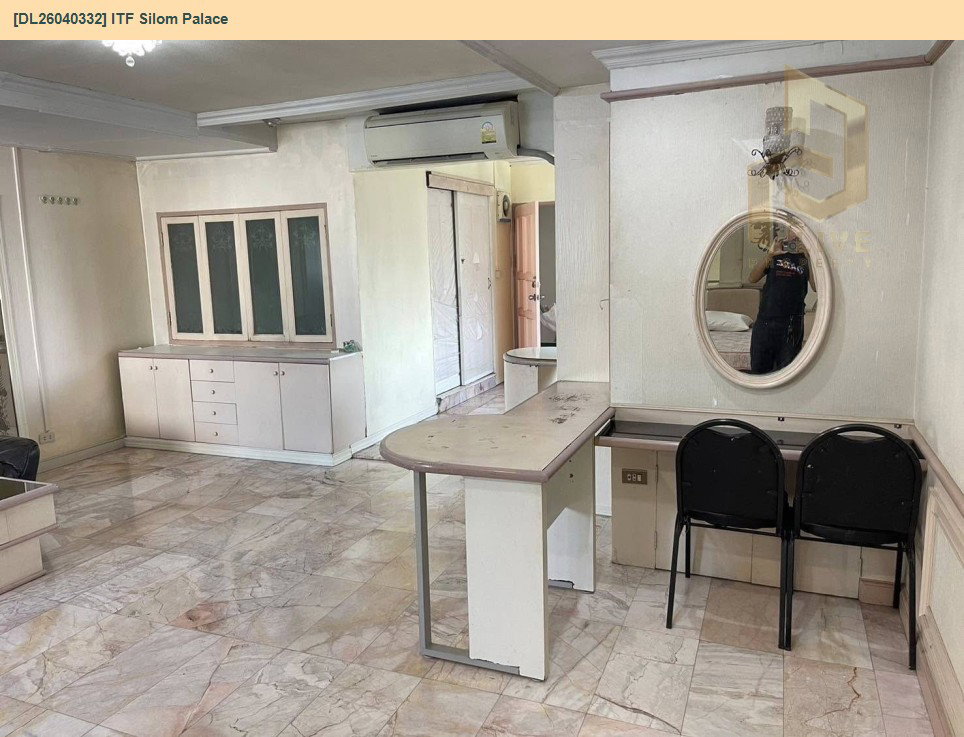 รูป DL26040332 ให้เช่าคอนโด ไอทีเอฟ สีลม พาเลส (ITF Silom Palace) ใกล้ BTS ศาลาแดง พร้อมเข้าอยู่ โทรด่วน 0800343450 LineID @655ebbvc - รูปที่ 3/4