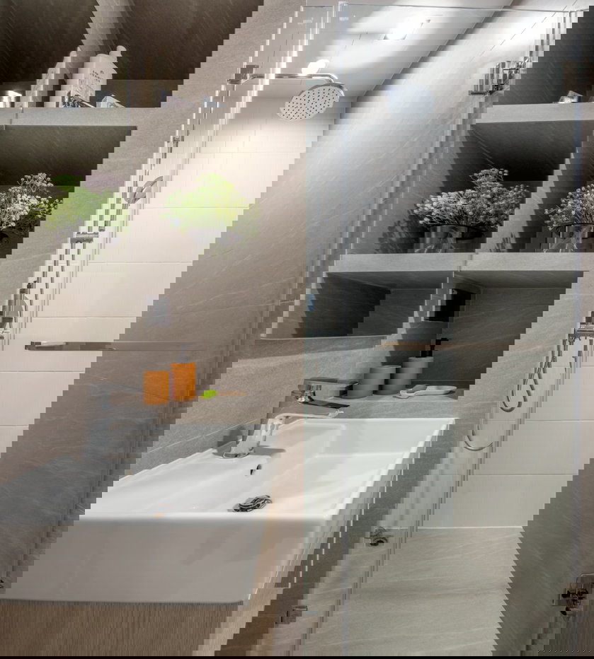 รูป ให้เช่า สตู ตกแต่งครบ ชั้นสูง พร้อมเข้าอยู่ - รูปที่ 9/11