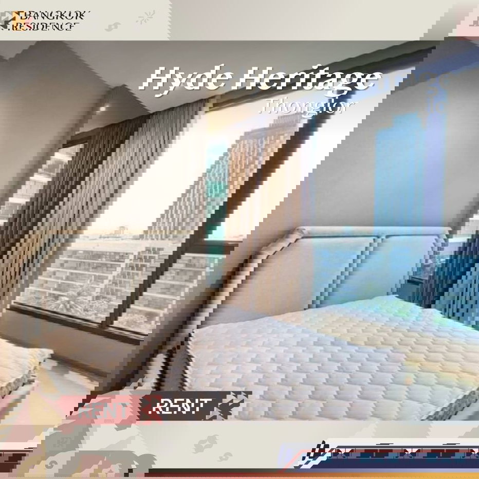 รูป  เช่าคอนโด 💎Hyde Heritage Thonglor🌠90K, 2BR, 78 sqm, Rare Beautiful Unit  with Unblocked View  - รูปที่ 1/8