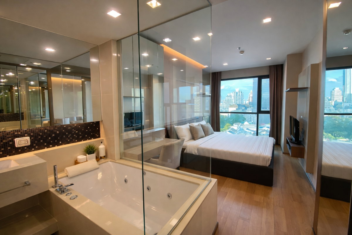 รูป 🍀🍀🍀modern room💙ให้เช่า📍 ดิ แอดเดรส สาทร 🌹🌹 (Line:@rent2022) พร้อมเข้าอยู่ ✨ A07980 - รูปที่ 6/12
