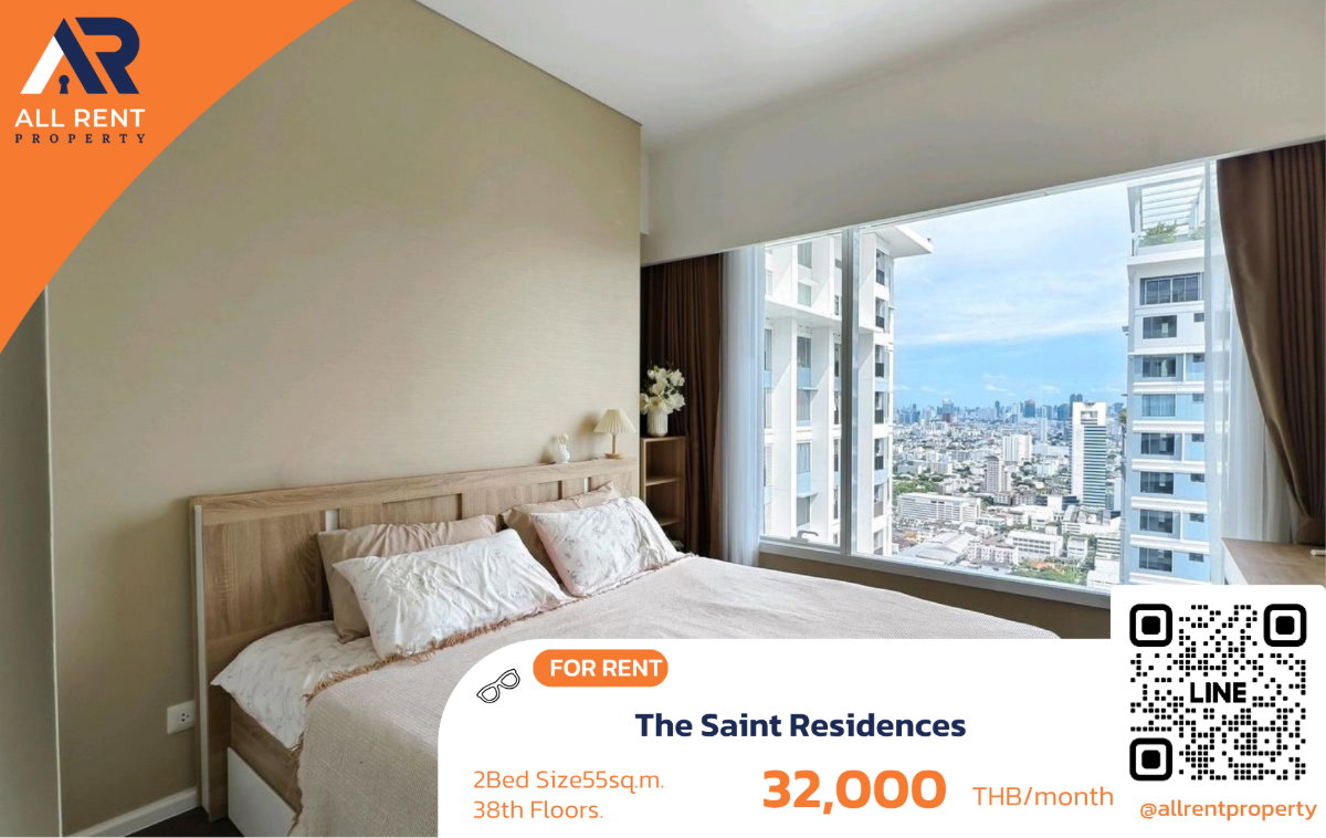 รูป 🔥 ชั้นสูง วิวสวย ห้อง 2 นอน พร้อมเข้าอยู่ The Saint Residences | 32,000 - รูปที่ 1/21