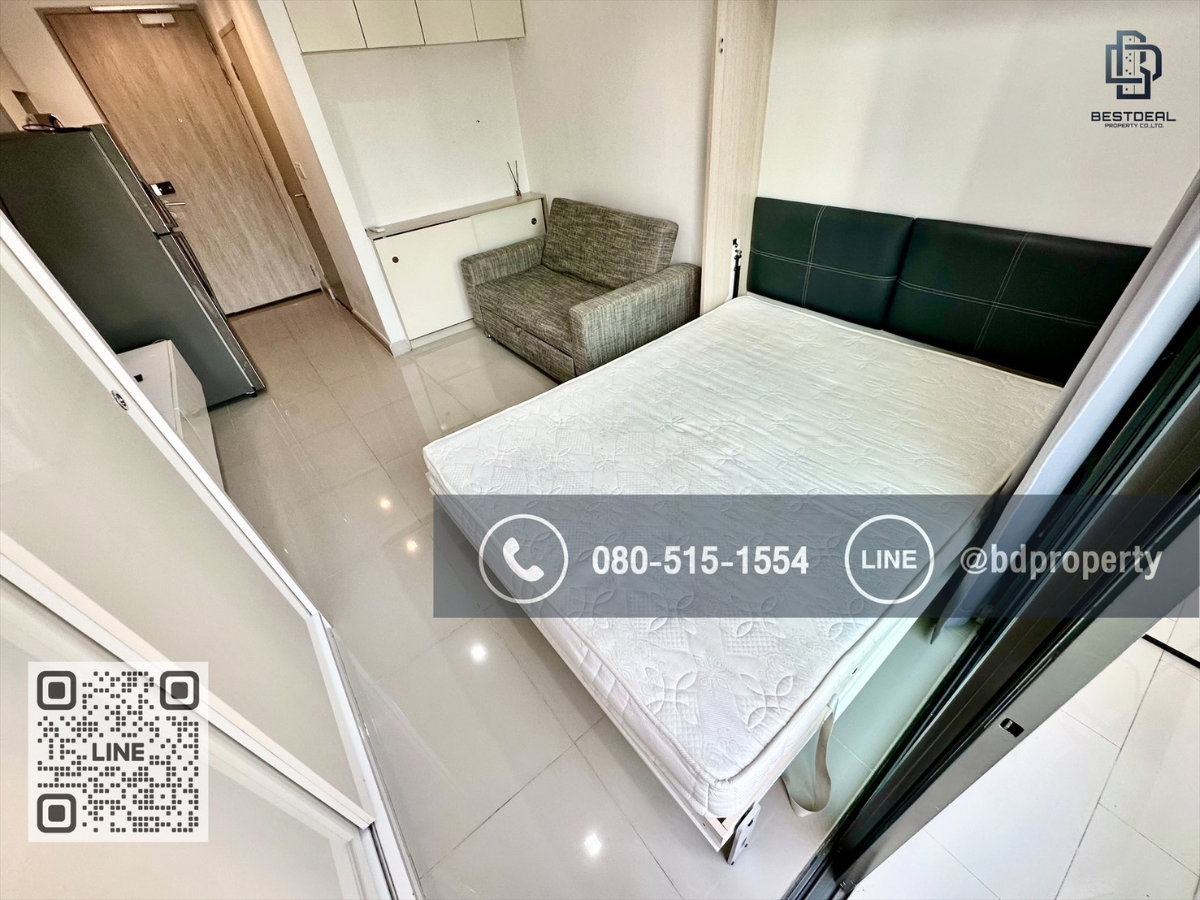 รูป Bestdeal ให้เช่า Studio 22ตรม.ราคา 13,000/เดือนเท่านั้น เฟอร์นิเจอร์และเครื่องใช้ไฟฟ้าครบ “IDEO MOBI RAMA 9” ใกล้MRT และ เซ็นทรัลพระราม 9 เพียง 80 ม. - รูปที่ 5/10