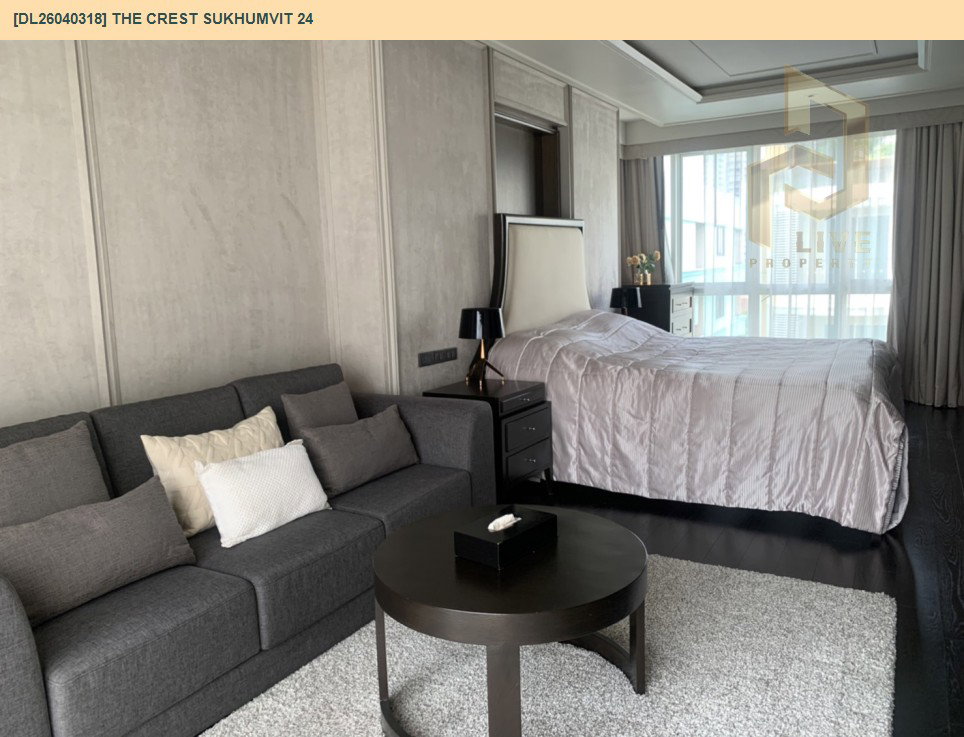 รูป DL26040318 ให้เช่าคอนโด เดอะ เครสท์ สุขุมวิท 24 (The Crest Sukhumvit 24) ใกล้ BTS พร้อมพงษ์ พร้อมเข้าอยู่ โทรด่วน 0656133286 LineID @534wlwof - รูปที่ 11/14