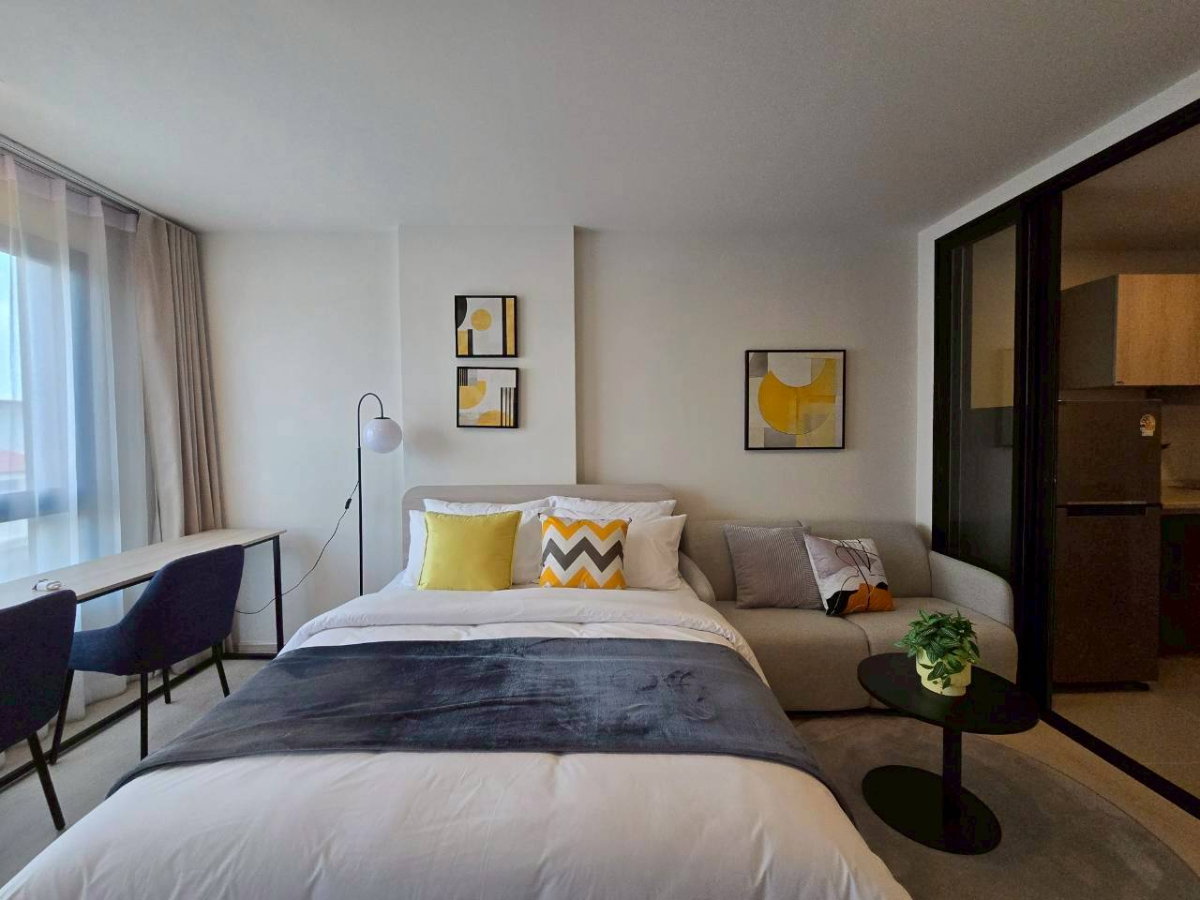 รูป คอนโดใกล้ ม.กรุงเทพ แต่งครบพร้อมอยู่ เริ่มเพียง1.99ล้านบาท D condo vivid ติดต่อฝ่ายขาย 082-224-7953 (นิค) - รูปที่ 2/7