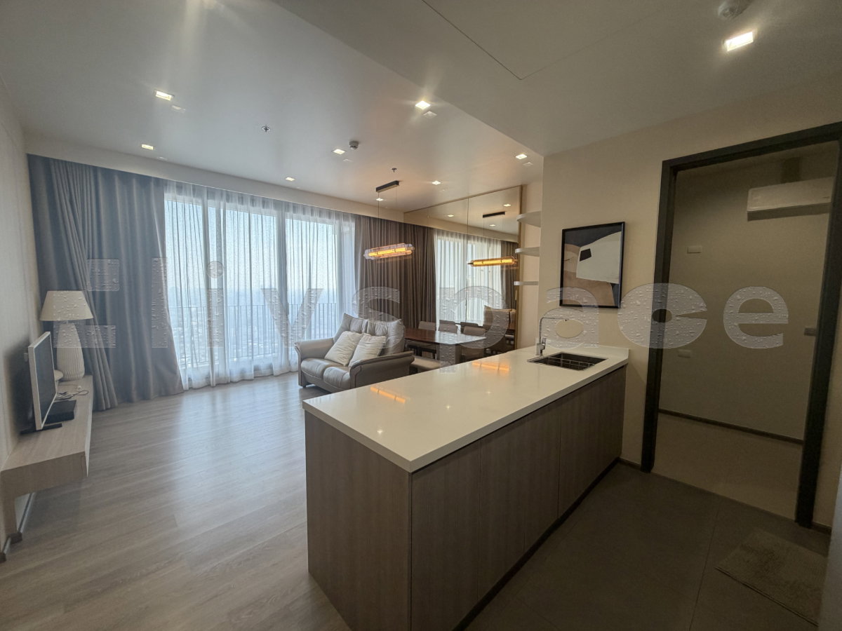 รูป ▚ LI140ツ ให้เช่า: Rhythm Charoenkrung Pavillion 2BR 98sqm. 79K ✨ ห้องไซส์ใหญ่ วิวสวย พร้อมห้องเมดและโซนซักล้างแยก ชั้นสูงทิศไม่ร้อน 🏙️ - รูปที่ 5/13