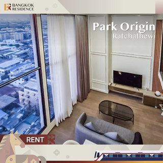 รูปภาพ  Condo for Rent 🤍 Park Origin Ratchathewi, near BTS Ratchathewi, 55K, 2BR, 60 sqm 🌠 Beautiful Room, Fully Furnished, City View  