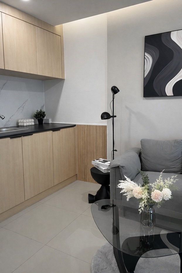 รูป ขายคอนโดรีโนเวทใหม่ สภาพมือหนึ่ง 100% แต่งครบพร้อมเข้าอยู่ ซิตี้ วิลล่า ลาดพร้าว City Villa ลาดพร้าว ใกล้รถไฟฟ้าBTS ลาดพร้าว 101 - รูปที่ 5/9