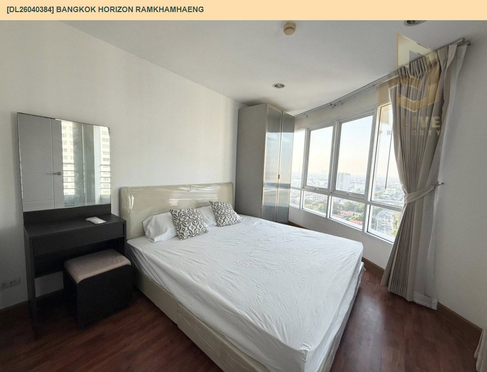 รูป DL26040384 ให้เช่าคอนโด แบงค์คอก ฮอไรซอน รามคำแหง (Bangkok Horizon Ramkhamhaeng) ใกล้ ARL หัวหมาก พร้อมเข้าอยู่ โทรด่วน 0800343450 LineID @655ebbvc - รูปที่ 5/8