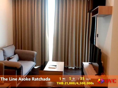 คอนโดให้เช่า : Ready for rent &sale@The Line Asoke Ratchada