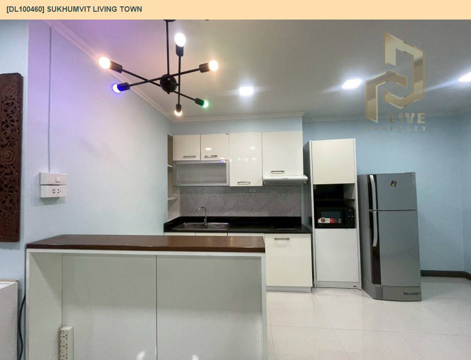 รูป DL100460 ให้เช่าคอนโด สุขุมวิท ลิฟวิ่ง ทาวน์ (Sukhumvit Living Town) ใกล้ MRT เพชรบุรี พร้อมเข้าอยู่ โทรด่วน 0656259498 LineID @257sxzzu - รูปที่ 4/7