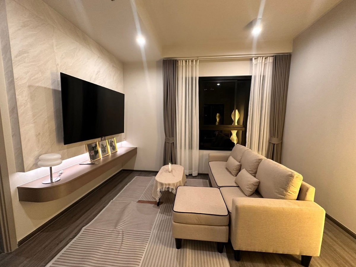 รูป ห้องใหญ่ ชั้นสูง วิวสวย ทำเลติดรถไฟฟ้า ‼️ ให้เช่า Ideo Ramkhamhaeng – ลำสาลี สเตชั่น คอนโดทำเลดีมาก ใกล้รถไฟฟ้า ห้องสวย เฟอร์นิเจอร์ + - รูปที่ 5/9