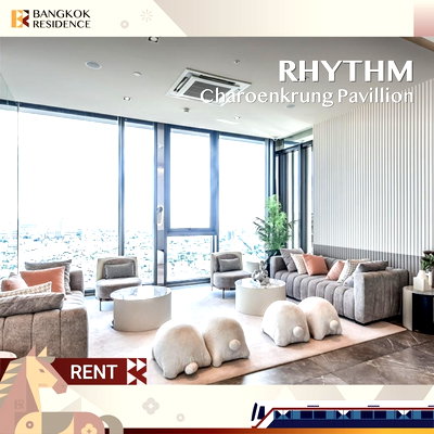 เช่าคอนโด ไอคอนสยาม :  Condo for Rent 💎 RHYTHM Charoenkrung Pavilion🌊 129K 3BR 134sqm, River View Unit  