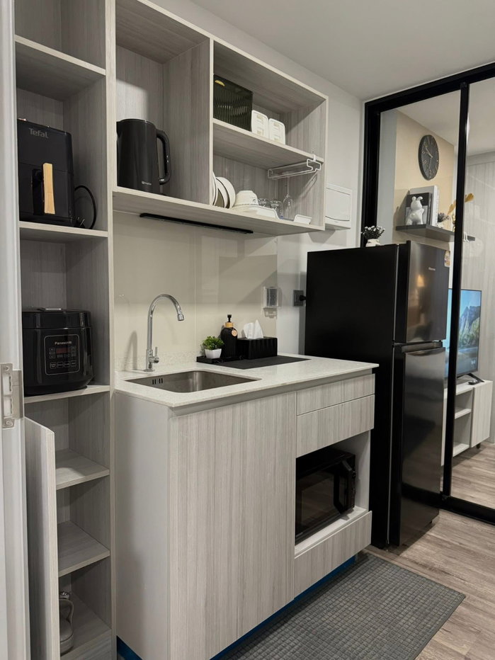 รูป 🔥 ห้องสวย ทำเลดี ราคาคุ้มมาก รีบทักก่อนหลุด ‼️ ให้เช่า Kave Embryo คอนโดน่าอยู่ ห้องแต่งครบ เฟอร์นิเจอร์ + เครื่องใช้ไฟฟ้าครบ พร้อมเข้าอยู่ทันที 📍 - รูปที่ 9/10