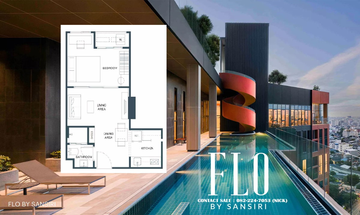 รูป ใกล้ ICON SIAM ส่วนกลางวิวแม่น้ำ 1ห้องนอนใหญ่ FLO By Sansiri ห่างจาก BTS คลองสาน 400 เมตร สนใจ ติดต่อฝ่ายขาย 082-224-7953 (นิค) - รูปที่ 1/8