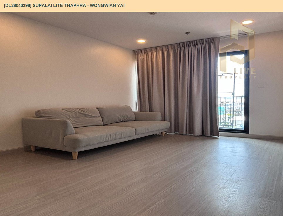 รูป DL26040396 ให้เช่าคอนโด ศุภาลัย ไลท์ ท่าพระ - วงเวียนใหญ่ (Supalai Lite Thaphra - Wongwian Yai) ใกล้ MRT ท่าพระ พร้อมเข้าอยู่ โทรด่วน 0656259498 LineID @257sxzzu - รูปที่ 2/6