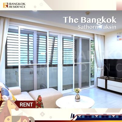 คอนโดให้เช่า : เช่าคอนโด ⚡️ The Bangkok Sathorn-Taksin ใกล้ BTS กรุงธนบุรี 💛 30k 2นอน 72 ตร.ม. ห้องสวย เฟอร์ครบ  