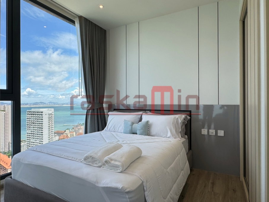 รูป KT0375🏖️2ห้องนอน 82ตรม ชั้นสูง ห้องมุม🌊วิวทะเล พร้อมเฟอร์นิเจอร์🏄‍♂️AROM Wongamat อารมณ์ วงศ์อมาตย์ - รูปที่ 12/14