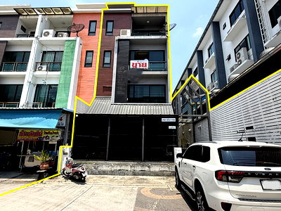 Shophouses for sale Ramkhamhaeng University 2 : Corner 4-storey home office for sale , Prawet, Bangkok. Land size 40 sq.wah, featuring 2 bed 5 bath