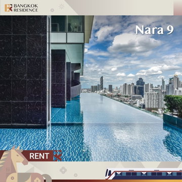  เช่าคอนโด 🌃 Nara 9 ใกล้ BRT อาคารสงเคราะห์ 🌠 25K 1นอน 55 ตร.ม. ห้องสวย วิวดี 