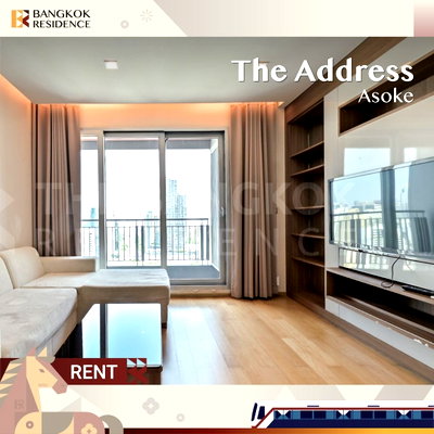 Condos for rent :  Condo for Rent 🌃 The Address Asoke, near MRT Phetchaburi 🌠 45K 2BR 75.50 sqm, Beautiful View Unit 