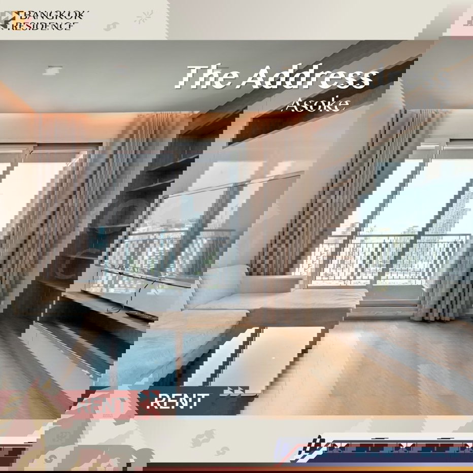 รูป  เช่าคอนโด 🌃 The Address Asoke ใกล้ MRT เพชรบุรี 🌠45K 2 นอน 75.50 ตร.ม. ห้องสวย วิวดี  - รูปที่ 1/9