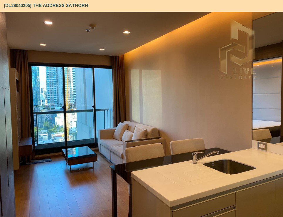 รูป DL26040355 ให้เช่าคอนโด ดิ แอดเดรส สาทร (The Address Sathorn) ใกล้ BTS เซ็นต์หลุยส์ พร้อมเข้าอยู่ โทรด่วน 0638692663 LineID @655ebbvc - รูปที่ 3/10