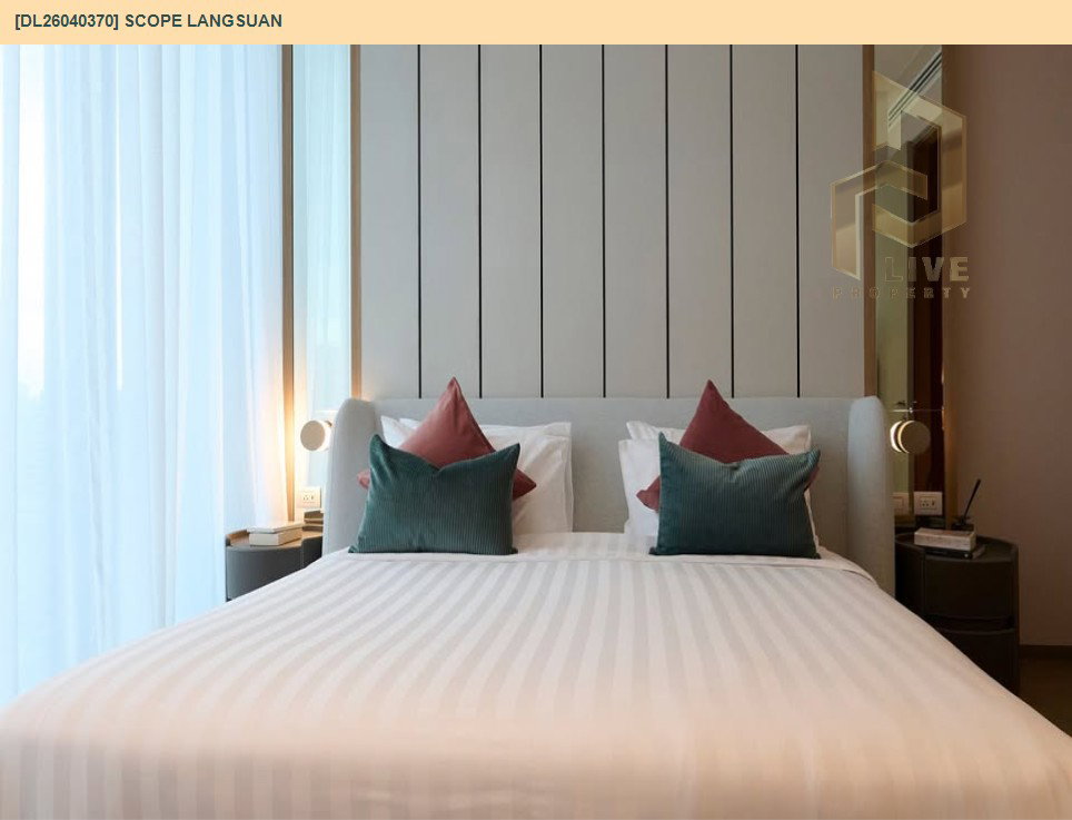 รูป DL26040370 ให้เช่าคอนโด สโคป หลังสวน (SCOPE Langsuan) ใกล้ - พร้อมเข้าอยู่ โทรด่วน 0800343450 LineID @655ebbvc - รูปที่ 2/12
