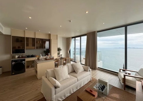 FQ🗺️KT0258🏖️2Bedroom 88.8sqm Floor44🌊Sea view🤵Private elevator🦀AROM Wongamat Beach North Pattaya