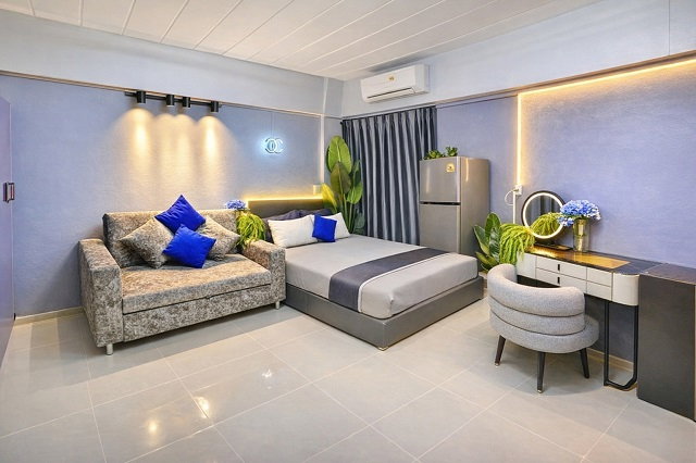 รูป ใกล้ BTS แยกคปอ 200 ม. 30 ตร.ม ห้องตกแต่งครบ สราสินี คอนโดเทล ขายคอนโด 1 นอน 1 น้ำ เฟอร์นิเจอร์ใหม่ทั้งห้อง อาคาร A ชั้น 2 มีลิฟท์ - รูปที่ 2/8