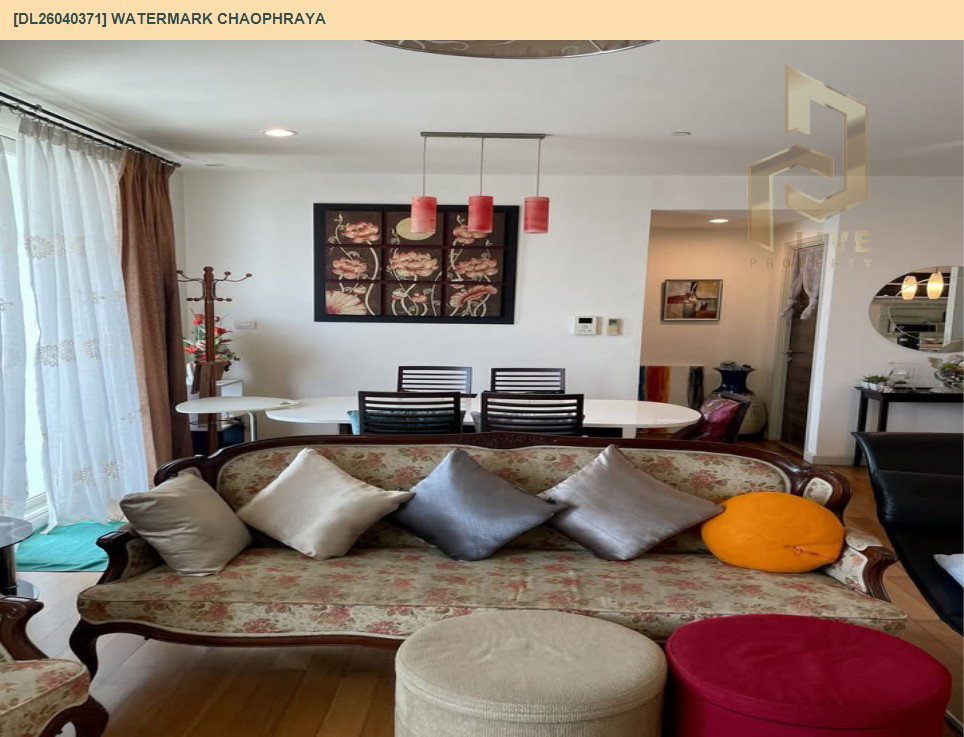 รูป DL26040371 ให้เช่าคอนโด วอร์เตอร์มาร์ค เจ้าพระยา (Watermark Chaophraya) ใกล้ BTS กรุงธนบุรี พร้อมเข้าอยู่ โทรด่วน 0653619502 LineID @897iyzll - รูปที่ 2/14
