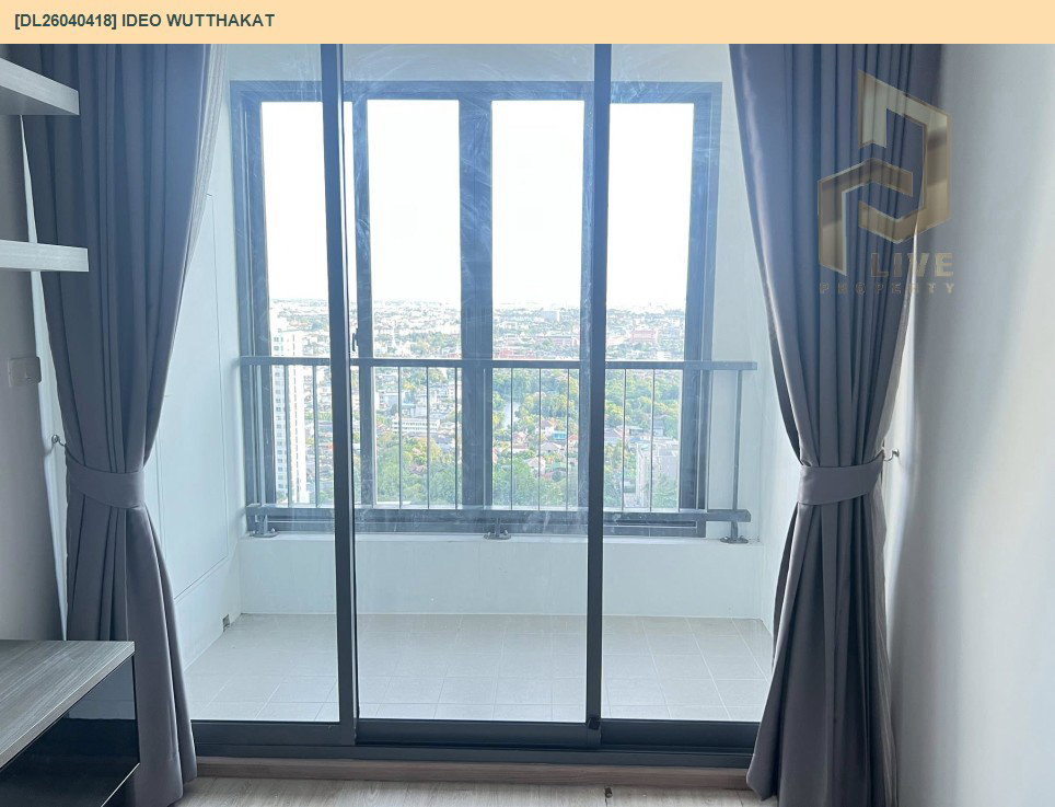 รูป DL26040418 ให้เช่าคอนโด ไอดีโอ วุฒากาศ (IDEO Wutthakat) ใกล้ BTS วุฒากาศ พร้อมเข้าอยู่ โทรด่วน 0800343450 LineID @655ebbvc - รูปที่ 9/14