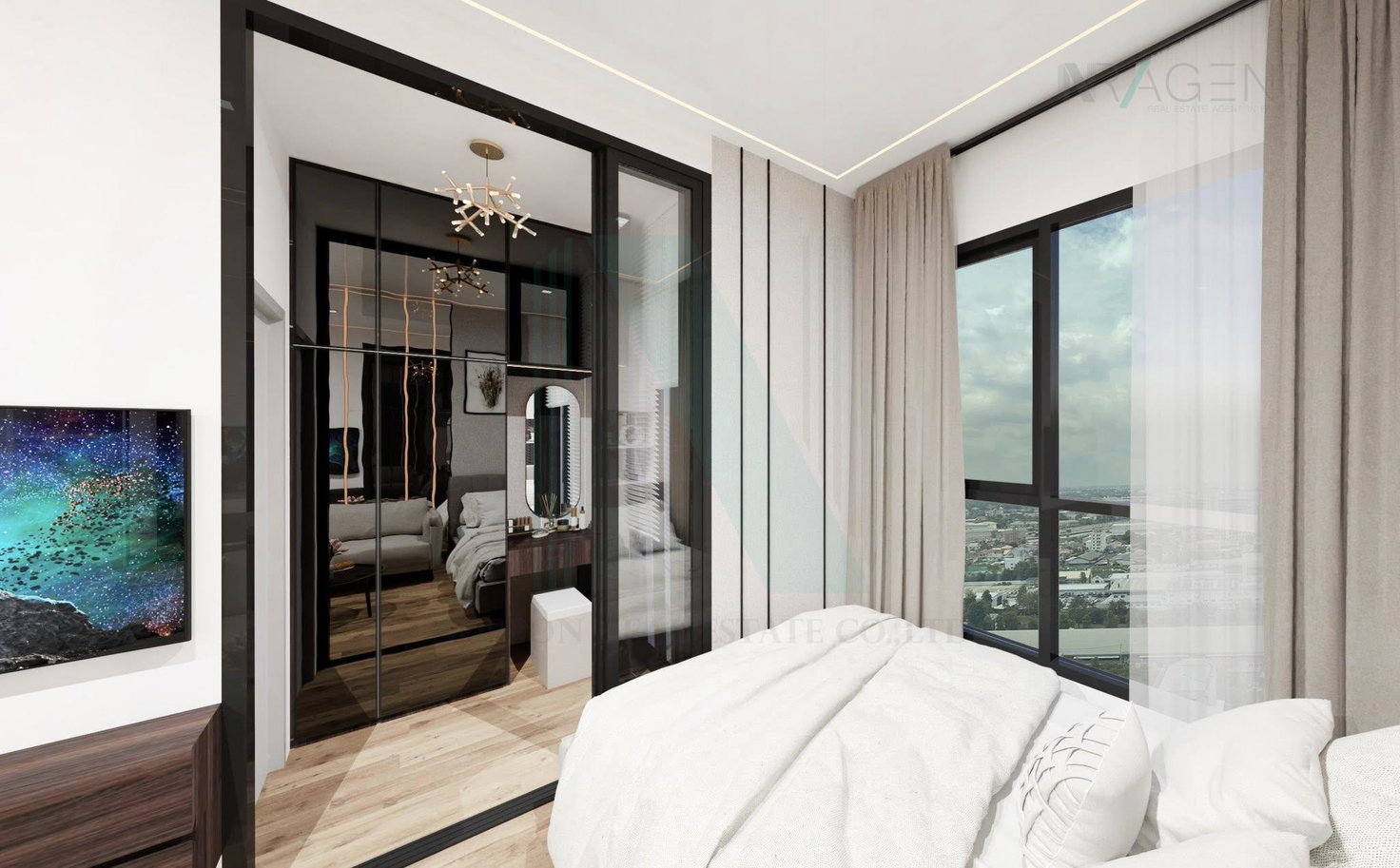 picture ðš For Sell Condo THE ORIGIN PLUG & PLAY RAMINTRA Building 1, Floor 5,Studio, Room size 21 sqm - 2/8