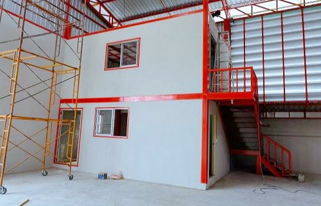 รูป พาณิชยการเอเชีย 3.6 กม. 2นอน 2น้ำ ให้เช่าโกดัง พร้อมออฟฟิศ 2 ชั้น 1,600 ตร.ม.ตรงข้ามวัดลาดบุญ 1.16กม. ARLลาดกระบัง 3.5กม. 400 ตร.วา. - รูปที่ 4/8