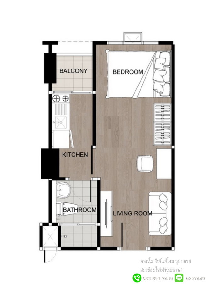 picture FOR RENT: Regent Home Wuttakat Bld.A 26 Sq.m. - 4/18