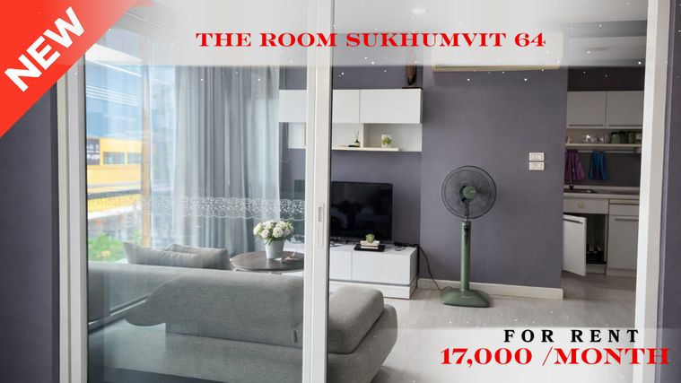 🍀🍀🍀Prime condo Location 🚆ให้เช่า📍เดอะรูม สุขุมวิท 64 🌹(Line:@rent2022) BTSบางจาก✨พร้อมเข้าอยู่ ✨ A05473