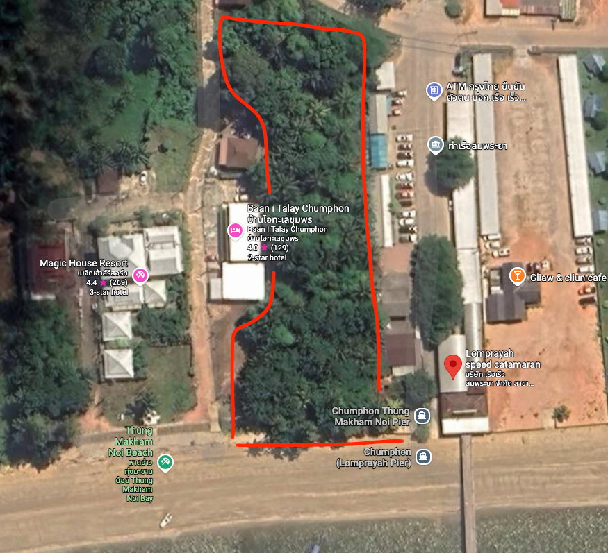 รูป ขายที่ดินสวย ทำเลดี ติดทะเล หาดทรายรี 2.5 ไร่ จ.ชุมพร - รูปที่ 1/3