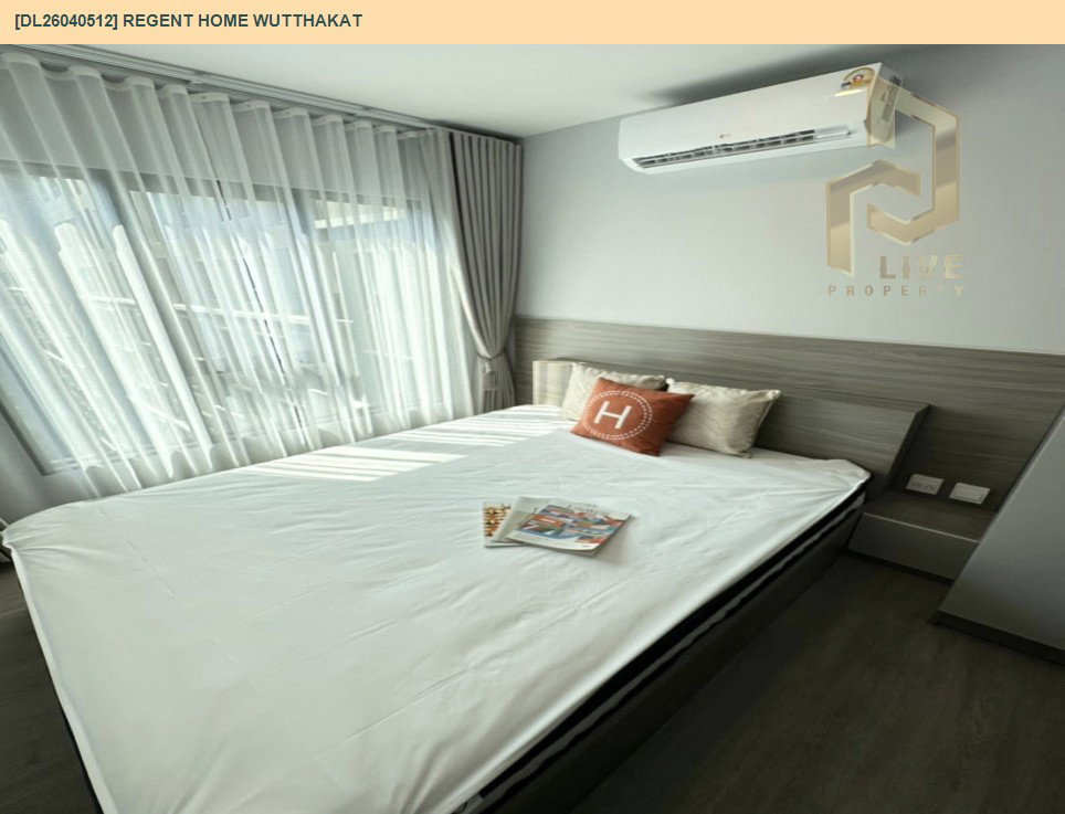รูป DL26040512 ให้เช่าคอนโด  รีเจ้นท์ โฮม วุฒากาศ (Regent Home Wutthakat) ใกล้ BTS วุฒากาศ พร้อมเข้าอยู่ โทรด่วน 0614453194 LineID @162cjixi - รูปที่ 6/8