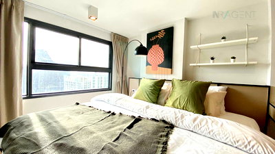 คอนโดให้เช่า : 🚩 ให้เช่าคอนโด ไอดีโอ พระราม 9 - อโศก อาคาร 1 ชั้น 32 Duplex 2 ห้องนอน ขนาด 52 ตรม ใกล้ MRT พระราม 9