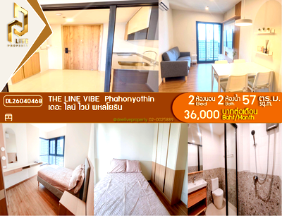 เช่าคอนโด MRT พหลโยธิน : DL26040468 ให้เช่าคอนโด เดอะ ไลน์ ไวบ์ พหลโยธิน (THE LINE VIBE  Phahonyothin) ใกล้ BTS ห้าแยกลาดพร้าว พร้อมเข้าอยู่ โทรด่วน 0653619502 LineID @897iyzll