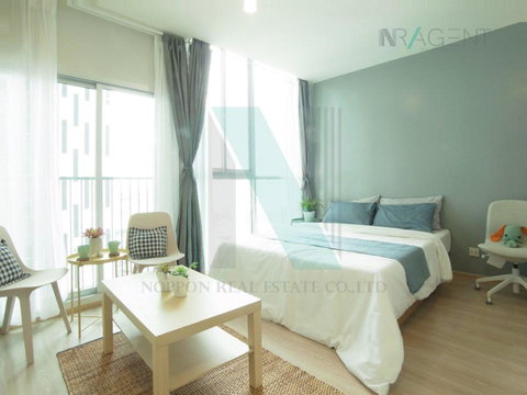 🚩 For Sell Condo NOBLE REVOLVE RATCHADA Building 1, Floor 19,1 bed room, Room size 24 sqm