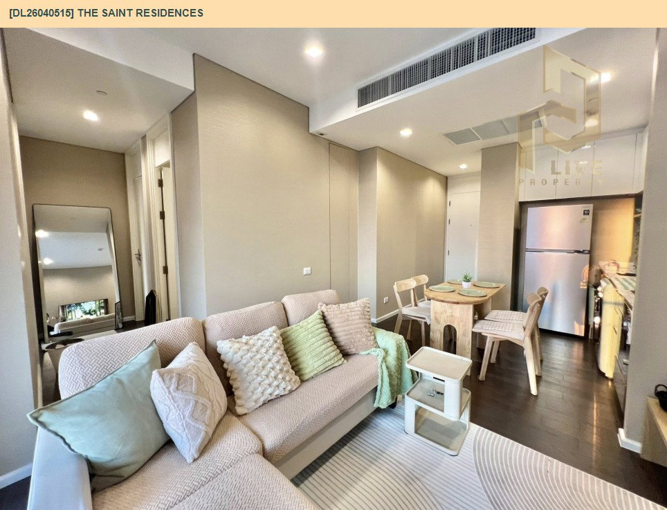 รูป DL26040515 ให้เช่าคอนโด เดอะ เซนต์ เรสซิเดนซ์ (The Saint Residences) ใกล้ MRT พหลโยธิน พร้อมเข้าอยู่ โทรด่วน 0656133286 LineID @534wlwof - รูปที่ 8/10