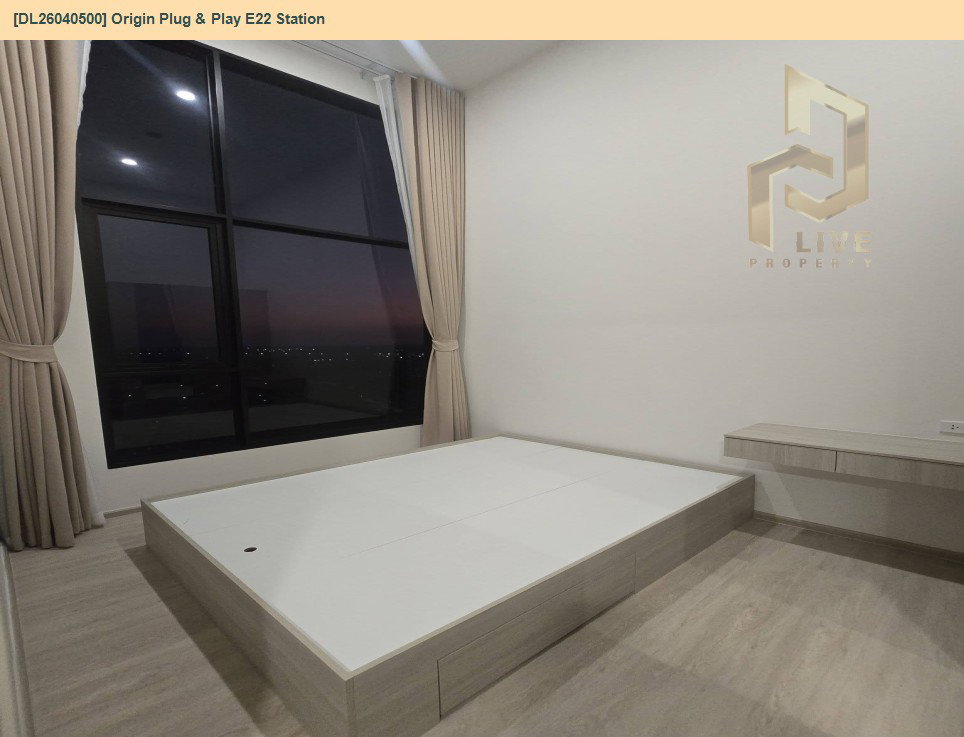 รูป DL26040500 ให้เช่าคอนโด ออริจิ้น ปลั๊ก แอนด์ เพลย์ อี 22 สเตชั่น  (Origin Plug & Play E22 Station) ใกล้ BTS สายลวด พร้อมเข้าอยู่ โทรด่วน 0656133286 LineID @534wlwof - รูปที่ 5/8