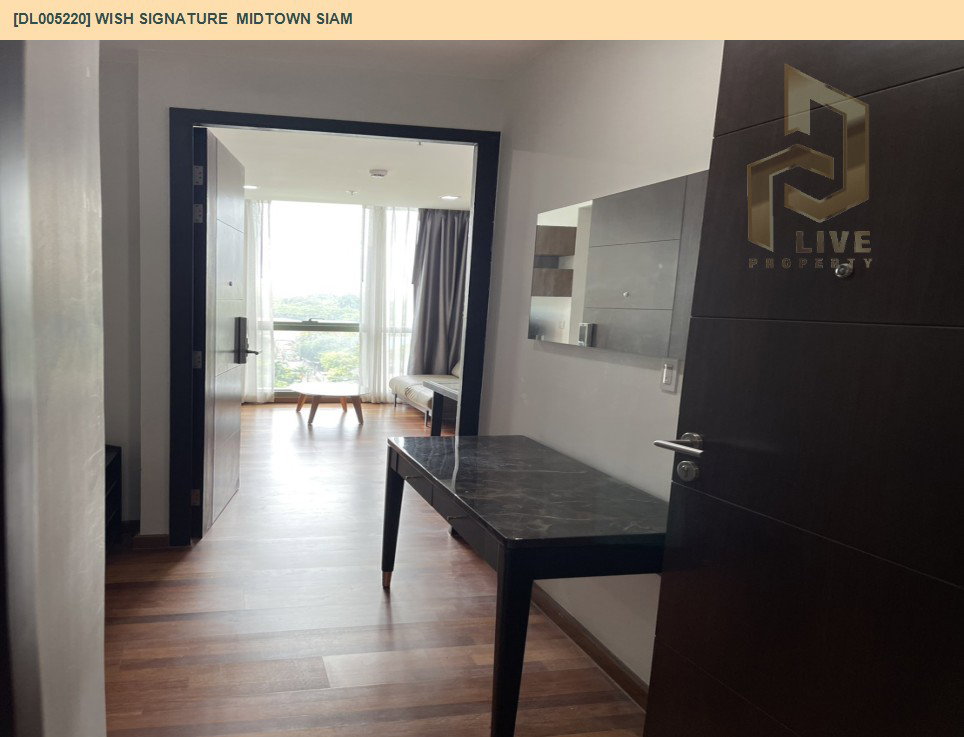 รูป DL005220 ให้เช่าคอนโด วิช ซิกเนเจอร์ มิดทาวน์ สยาม (Wish Signature  Midtown Siam) ใกล้ BTS ราชเทวี พร้อมเข้าอยู่ โทรด่วน 0656133286 LineID @534wlwof - รูปที่ 6/21