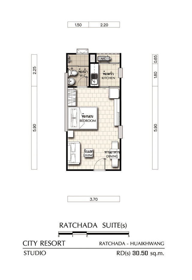 picture 1031CRH, Studio condo for sale at City Resort Ratchada-Huaikwang - 12/12
