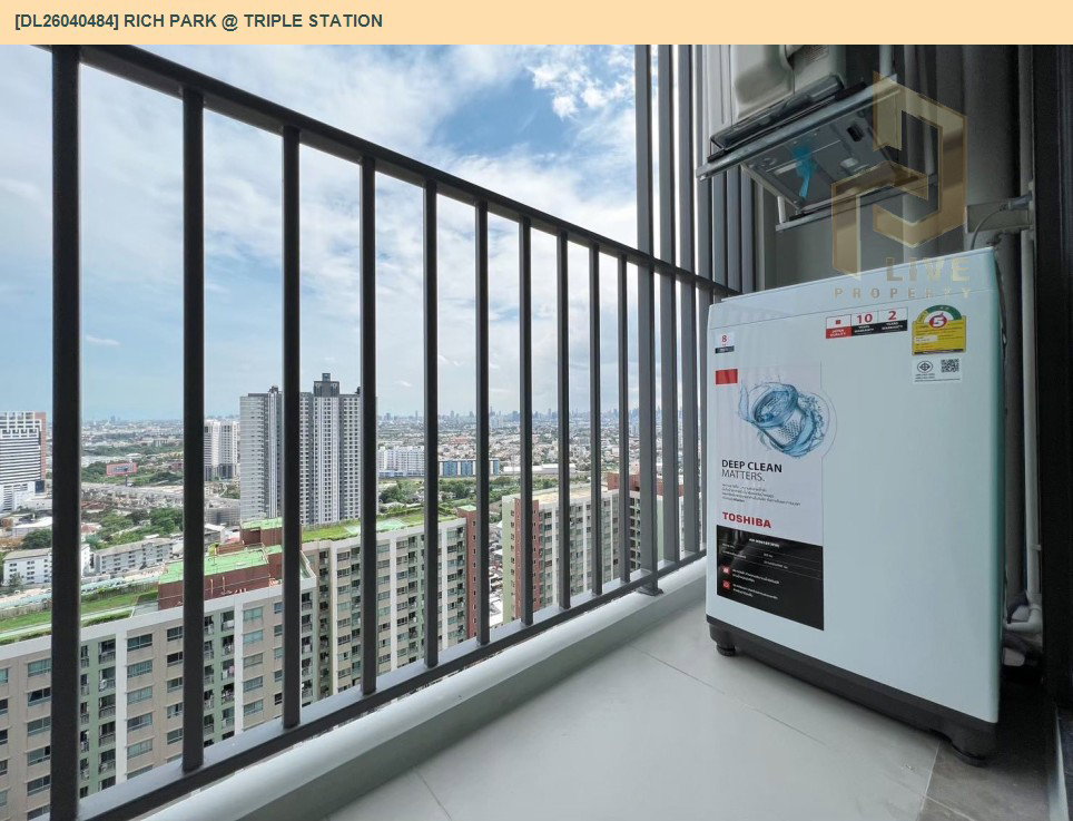 รูป DL26040484 ให้เช่าคอนโด ริชพาร์ค @ ทริปเปิ้ล สเตชั่น (Rich Park @ Triple Station) ใกล้ รถไฟสถานีหัวหมาก พร้อมเข้าอยู่ โทรด่วน 0842740999 LineID @523dslwi - รูปที่ 6/6