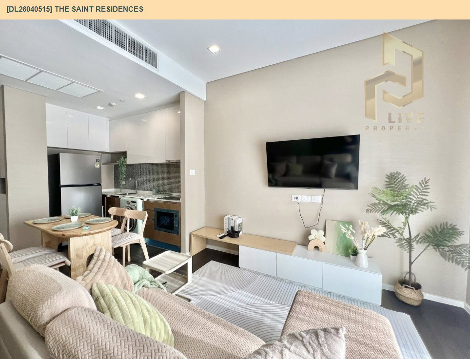 รูป DL26040515 ให้เช่าคอนโด เดอะ เซนต์ เรสซิเดนซ์ (The Saint Residences) ใกล้ MRT พหลโยธิน พร้อมเข้าอยู่ โทรด่วน 0656133286 LineID @534wlwof - รูปที่ 7/10
