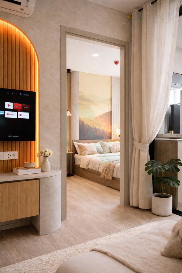 รูป 🔺 ให้เช่าคอนโด นิว คอร์ คูคต สเตชัน อาคาร E ชั้น 6 1 ห้องนอน ขนาด 27 ตรม  ใกล้ BTS คูคต - รูปที่ 6/8