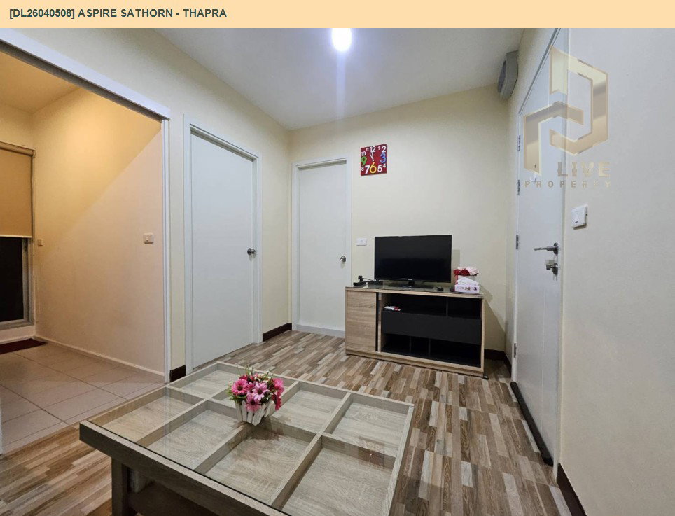 รูป DL26040508 ให้เช่าคอนโด แอสปาย สาทร - ท่าพระ (Aspire Sathorn - Thapra) ใกล้ BTS ตลาดพลู พร้อมเข้าอยู่ โทรด่วน 0653619502 LineID @897iyzll - รูปที่ 4/6