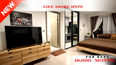 Condos for rent : 💝 Fully Furnished Unit For Rent 📌 Life Asoke Hype  (Line: @rent2022) | Near BTS Asoke  ✨ Beautiful room – Ready to move in ✨ 📌 Ref Code: A11145