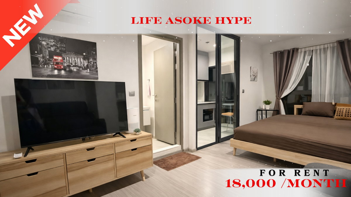 รูป 🍀🍀 Fully furnished💝 ให้เช่า📌  ไลฟ์ อโศก ไฮป์(Line: @rent2022) BTS อโศก ห้องสวย พร้อมเข้าอยู่ ราคาดี!!🔖A11145 - รูปที่ 1/10